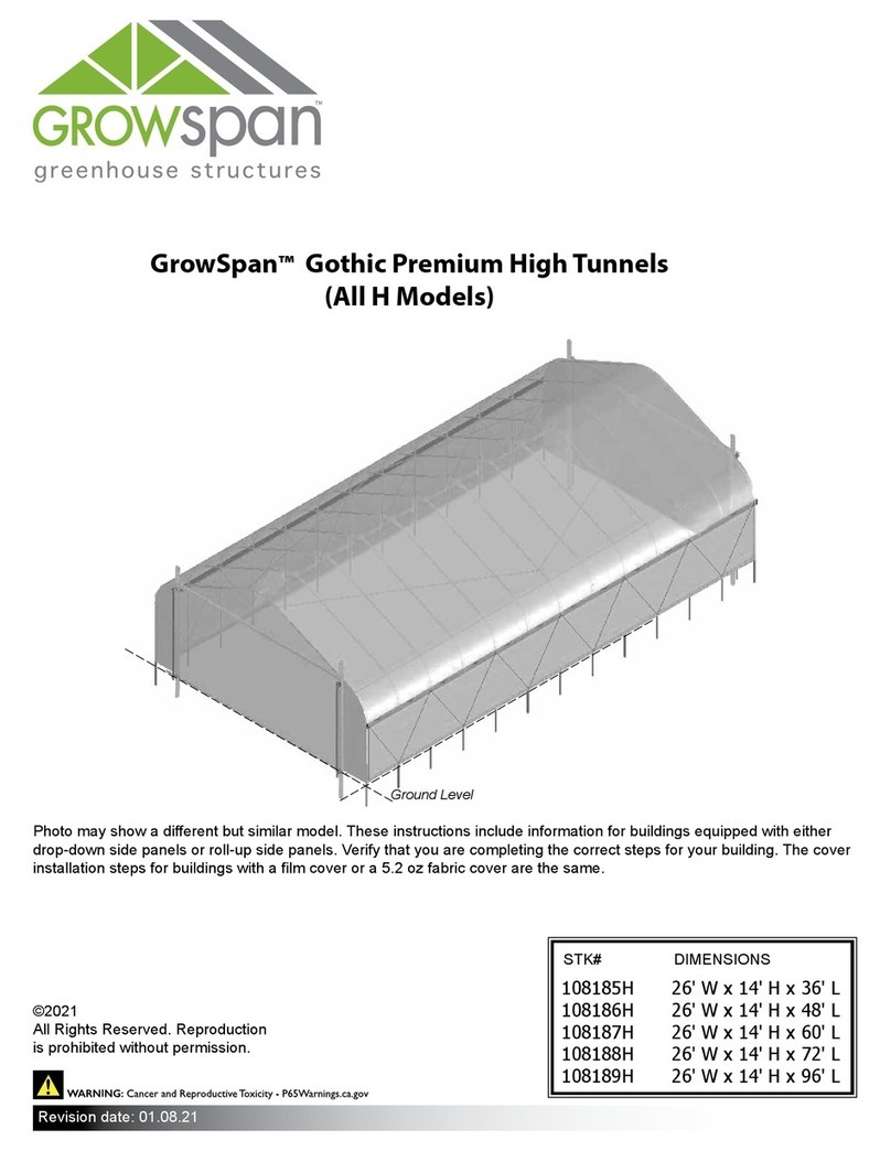 GrowSpan Gothic Premium 108185H manual