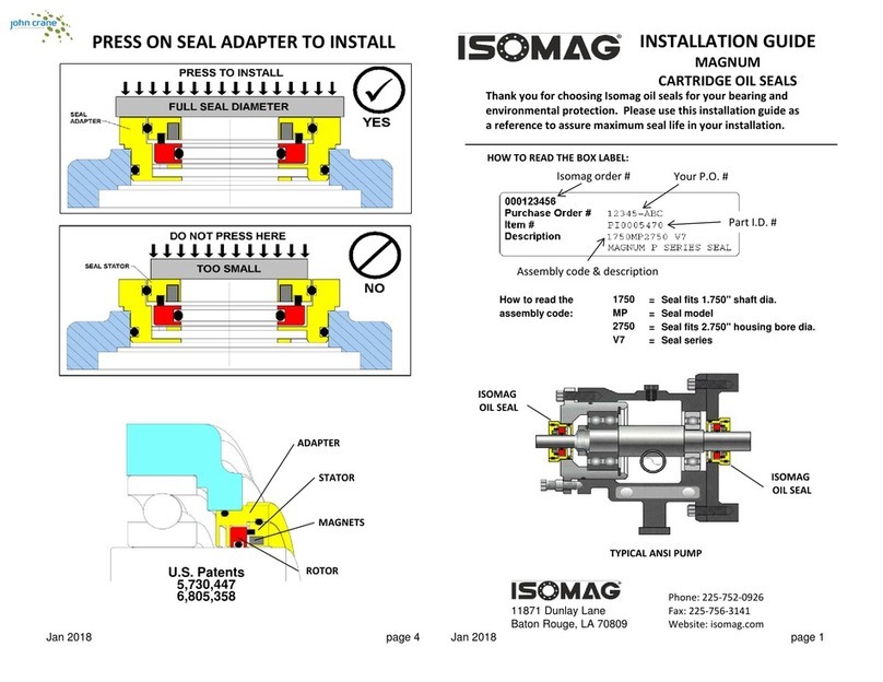 Smiths John Crane Isomag MAGNUM-P V6S installation guide