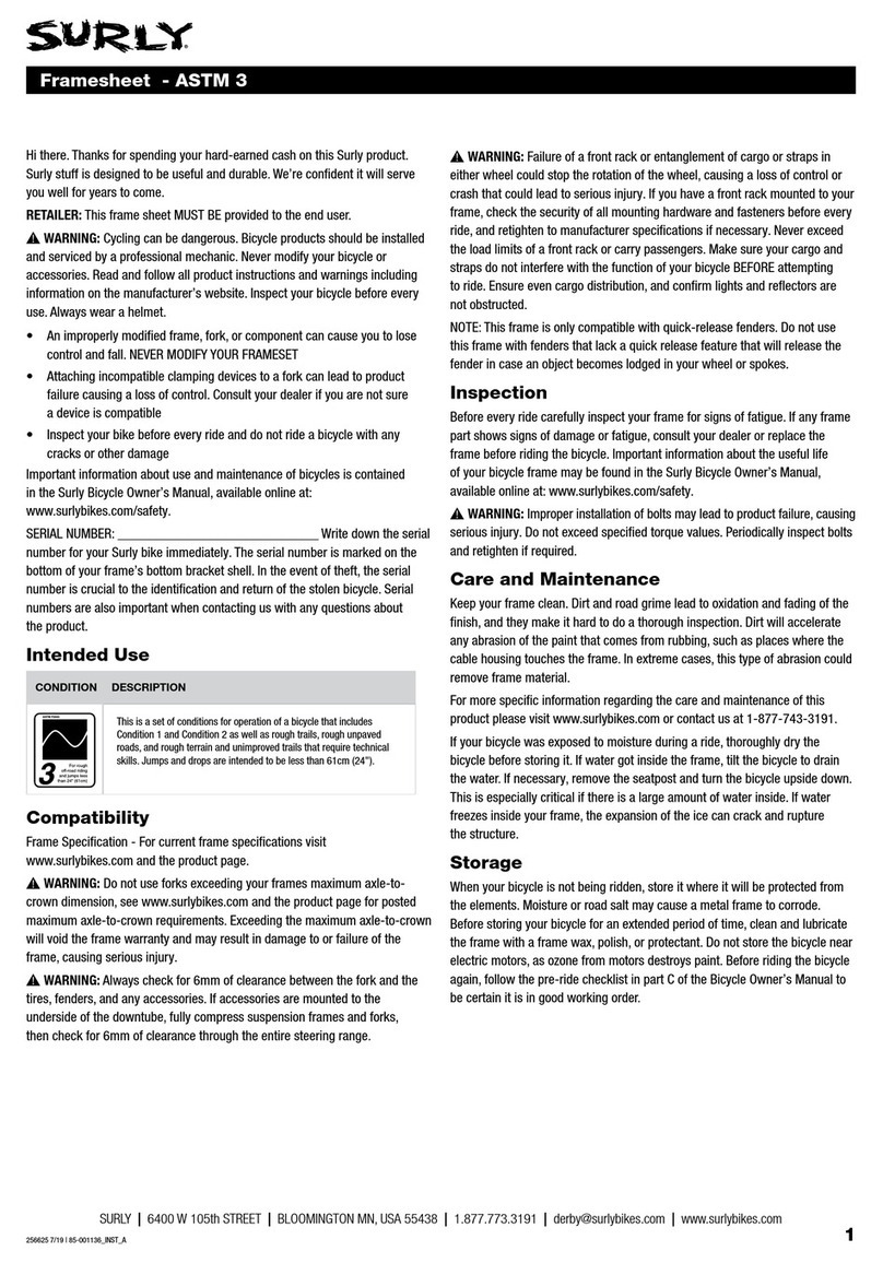 Surly ASTM 3 Framesheet