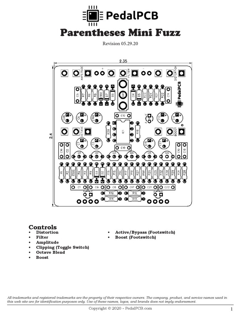 PedalPCB Parentheses Mini Fuzz User manual