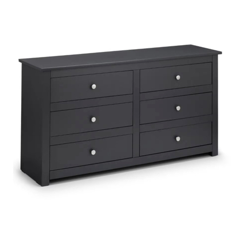 Happy Beds RADLEY Wooden 6 Drawer Chest Assembly instructions