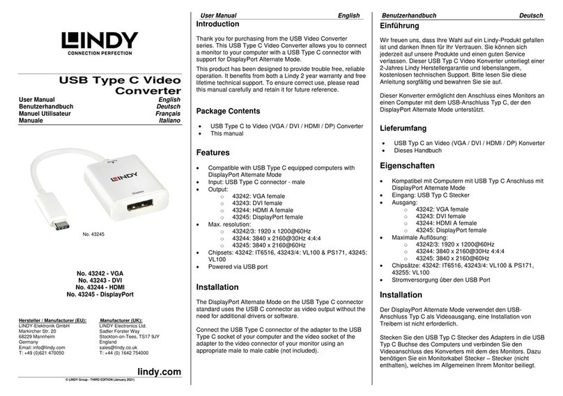 Lindy 43242 user manual