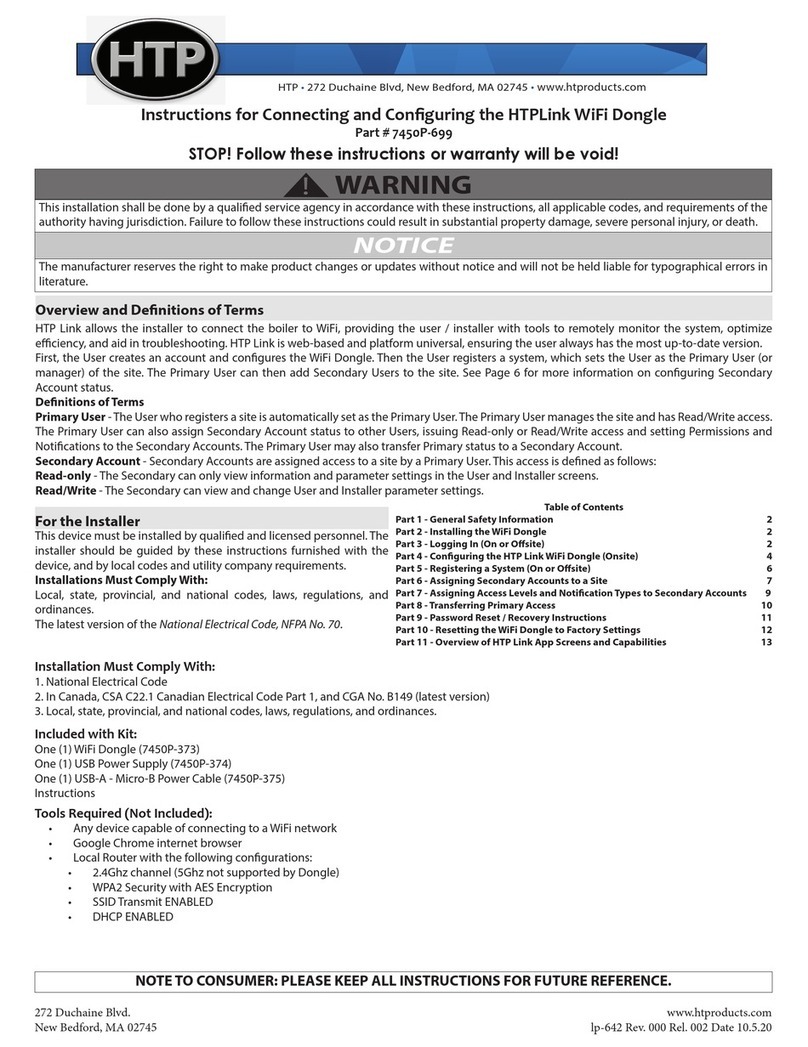 HTP 7450P-699 Instructions for Connecting and Configuring