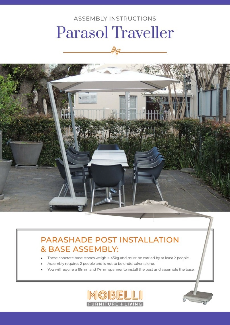 Mobelli Parasol Traveller Assembly instructions