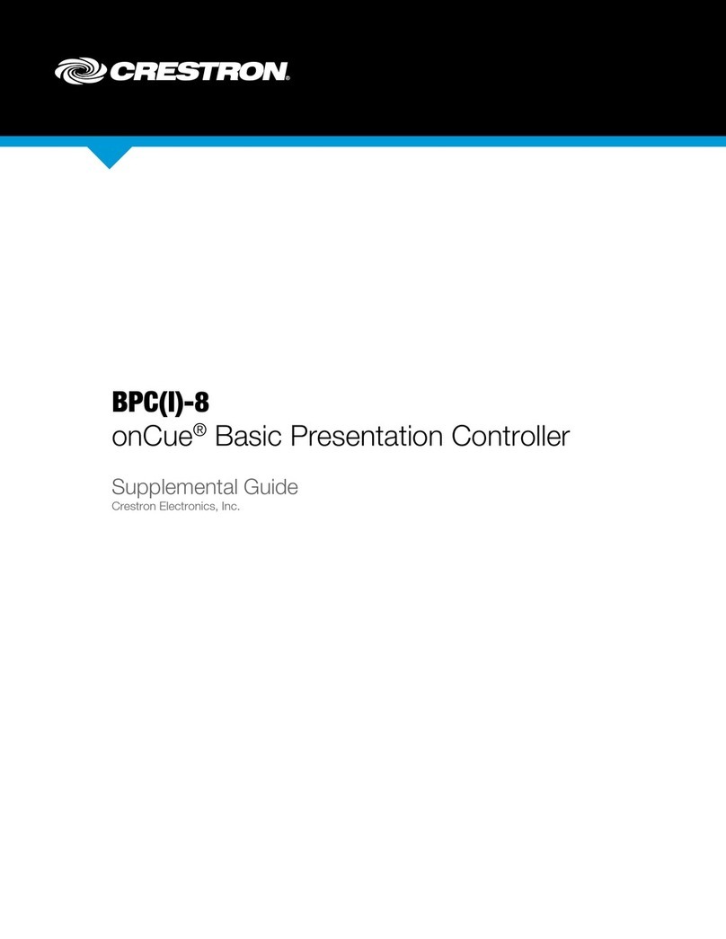 Crestron onCue BPC-8 Owner's manual