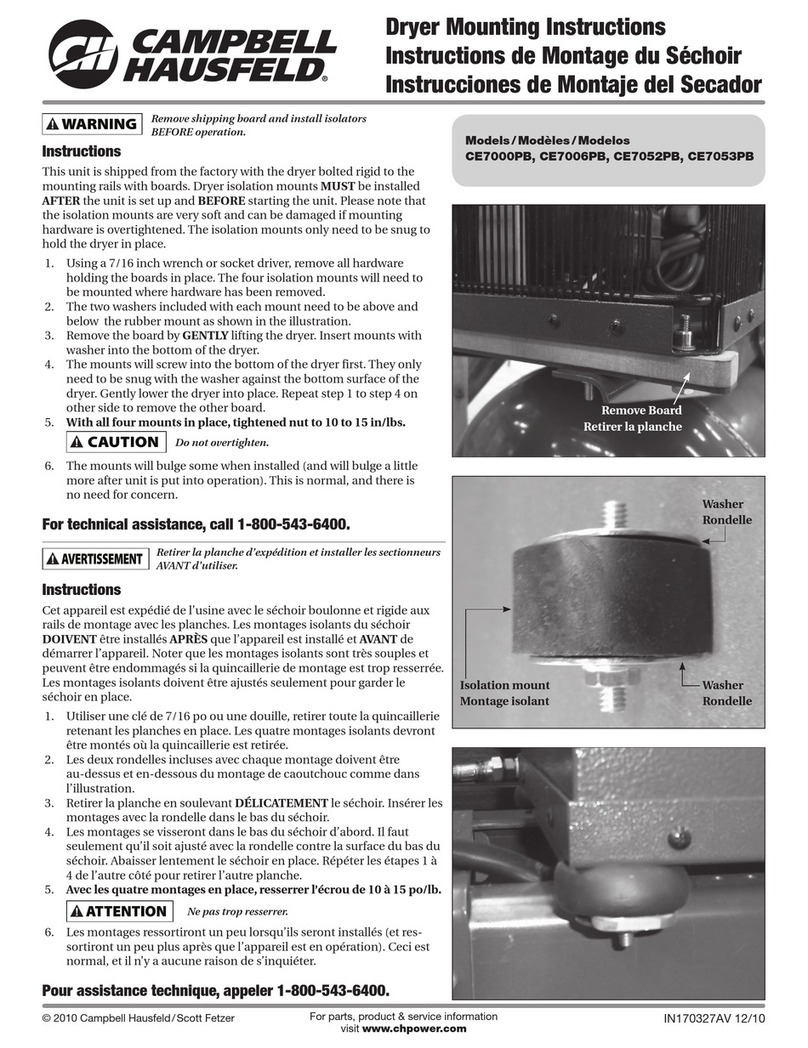 Campbell Hausfeld CE7000PB Mounting instructions