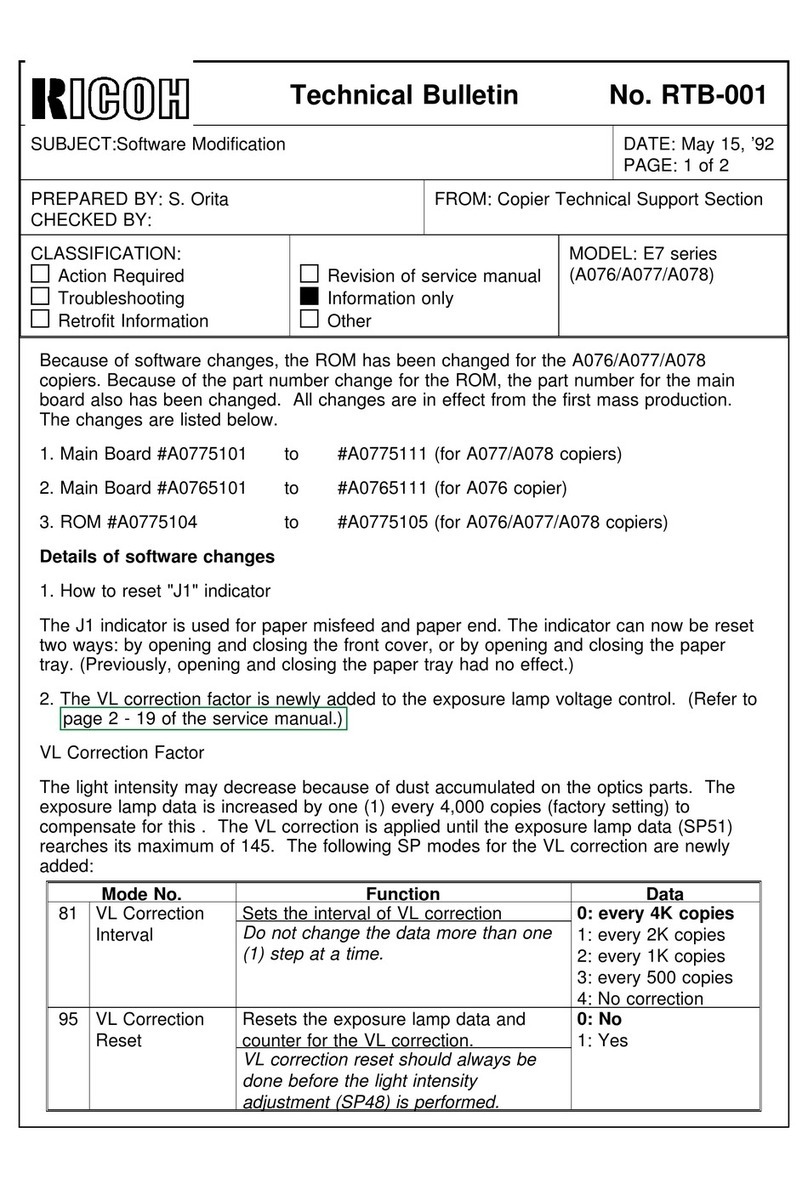 Ricoh E7 Series Service manual Ricoh E7 Series Service manual