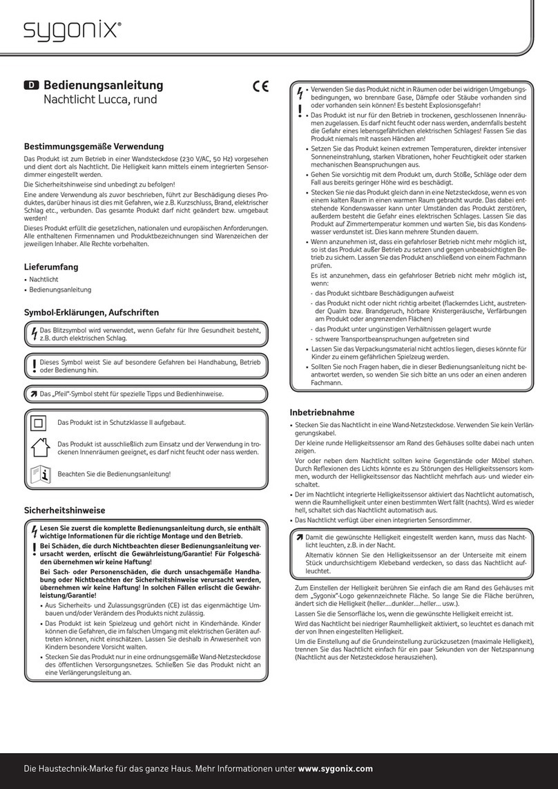 Sygonix Lucca round User manual