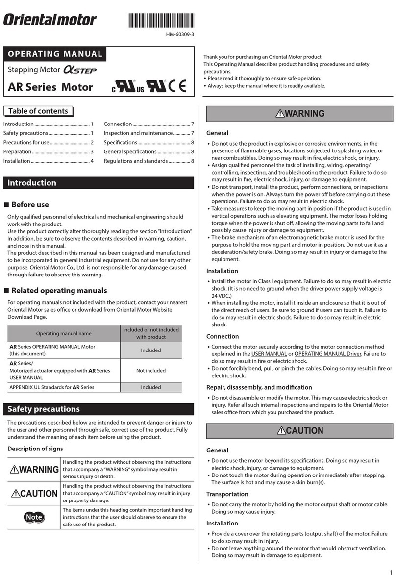 Oriental motor aStep ARM24 User manual