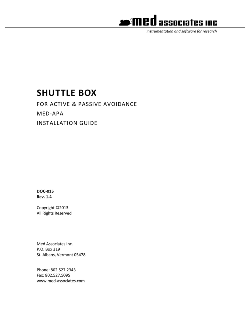 MED Associates SHUTTLE BOX installation guide