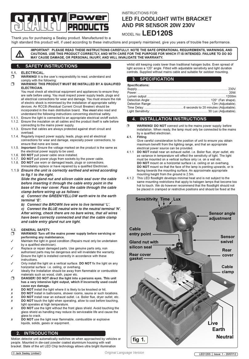 Sealey LED120S instructions