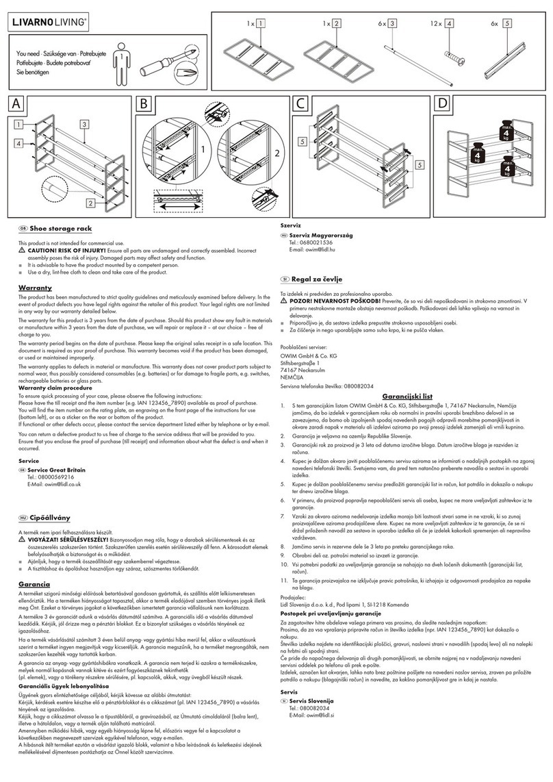 Livarno Living HG01093 quick start guide Livarno Living HG01093 quick start guide