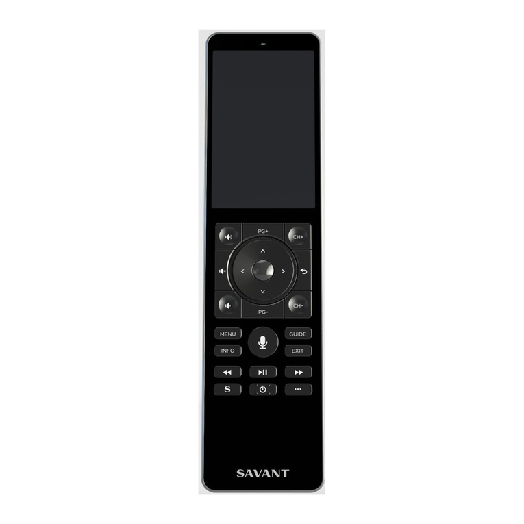 Savant Pro Remote Multi-Room Quick reference guide