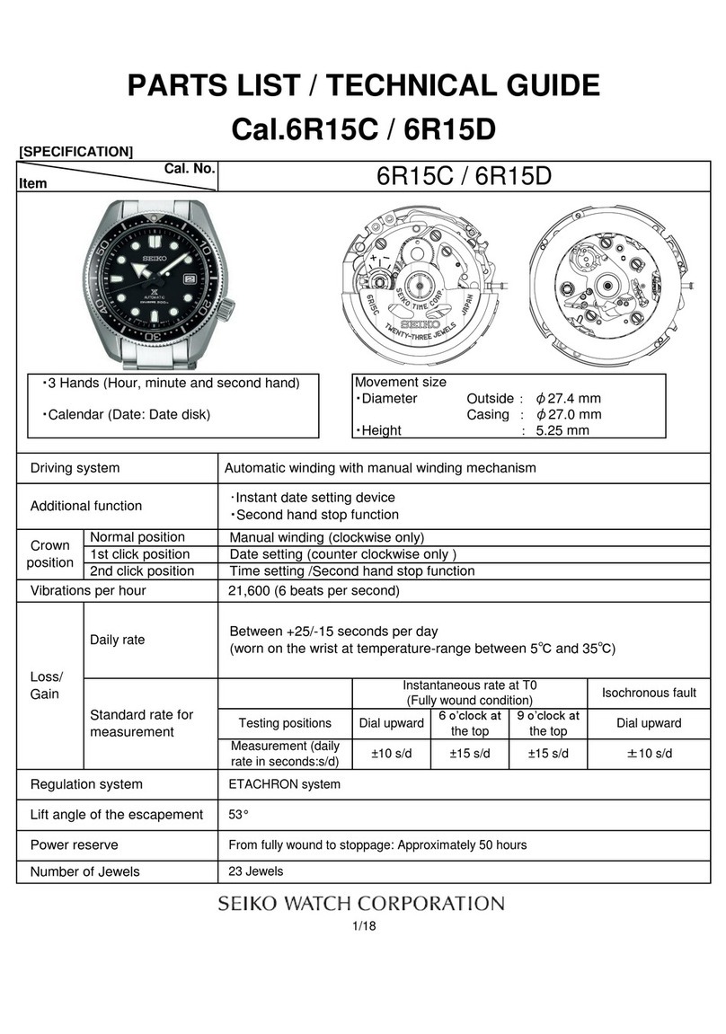 Seiko 6R15C Parts List/Technical Guide