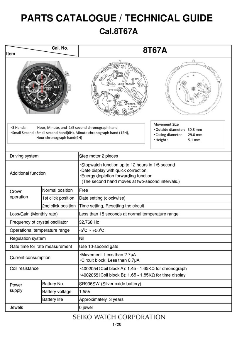 Seiko 8T67A Installer manual