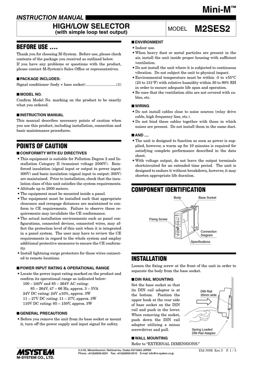M-system Mini-M M2SES2 User manual