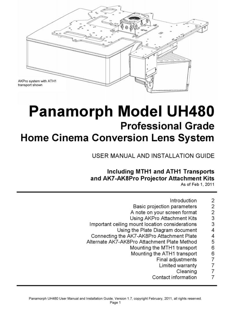 Panamorph UH480 User manual and installation guide