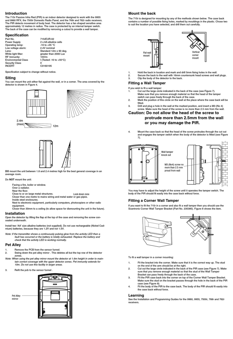 Cooper Menvier Scantronic 715r installation guide Cooper Menvier Scantronic 715r installation guide