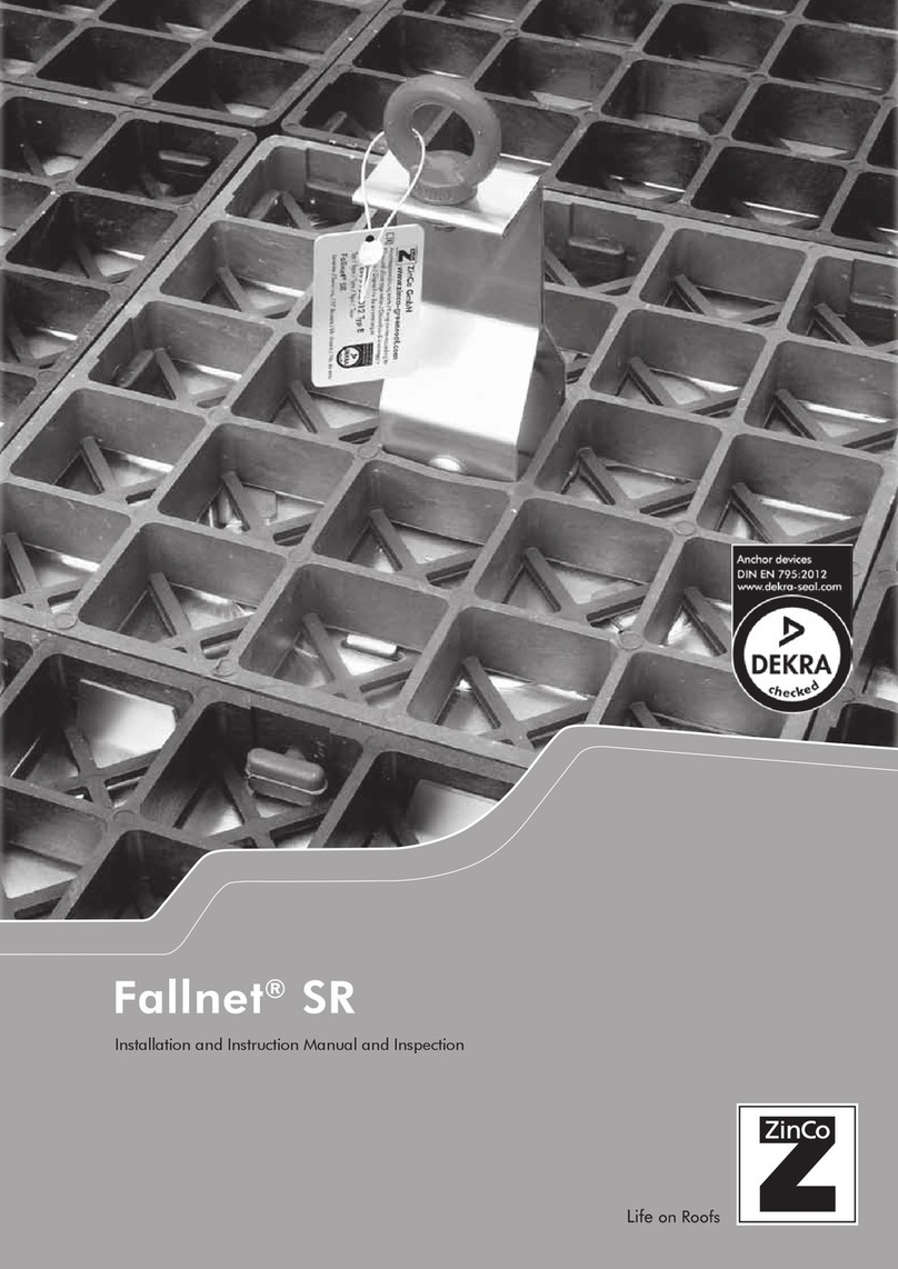 Zinco Fallnet SR Installation and instruction manual