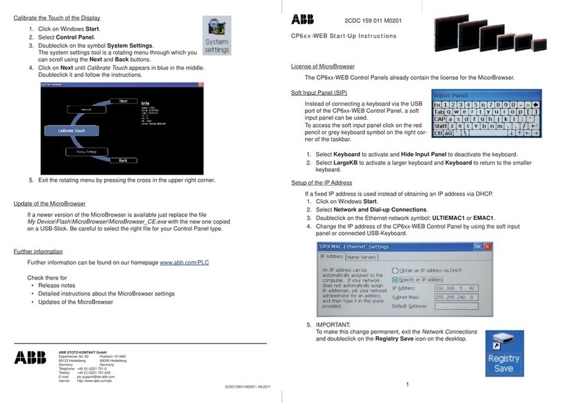 ABB CP6 WEB Series Installation manual