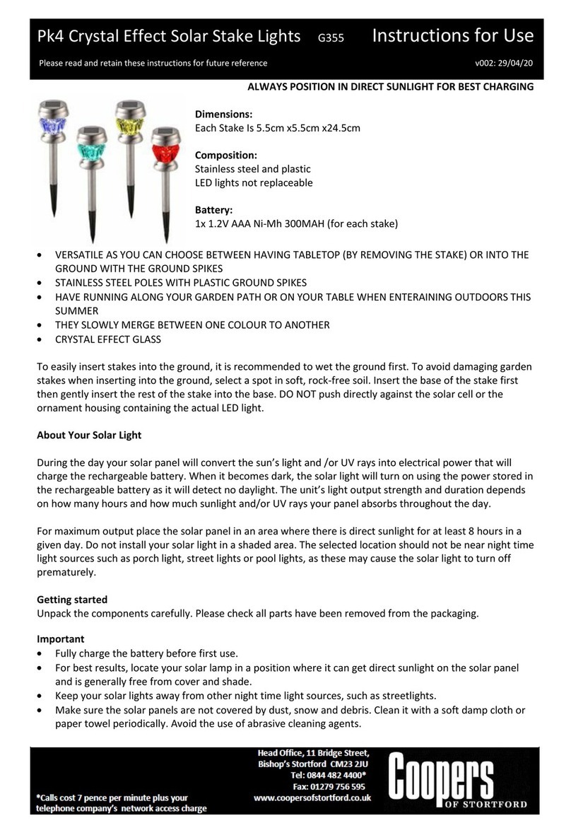Coopers of Stortford G355 User manual