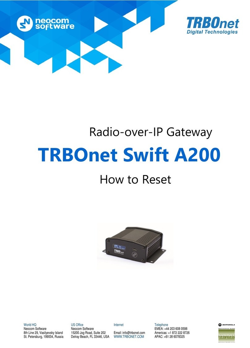Neocom TRBOnet Swift A200 How to reset