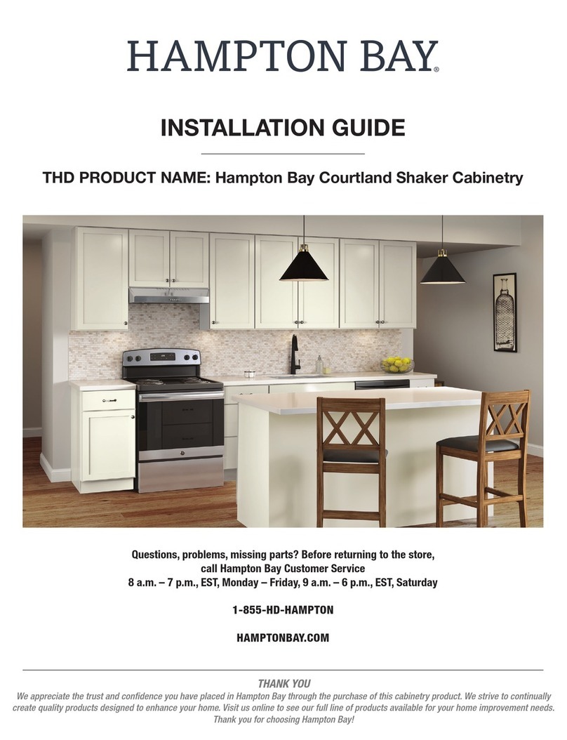 HAMPTON BAY Courtland Shaker Cabinetry installation guide