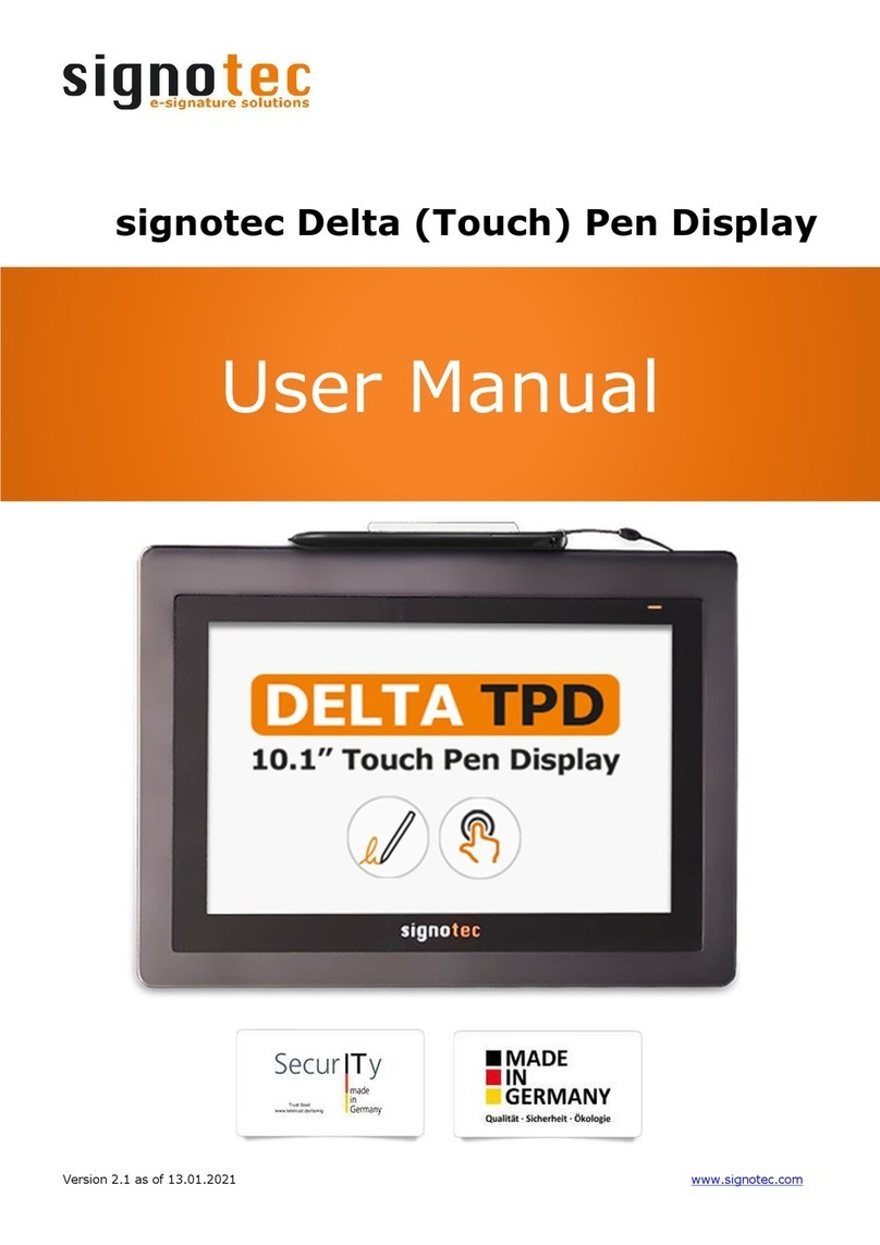 Signotec Delta User manual