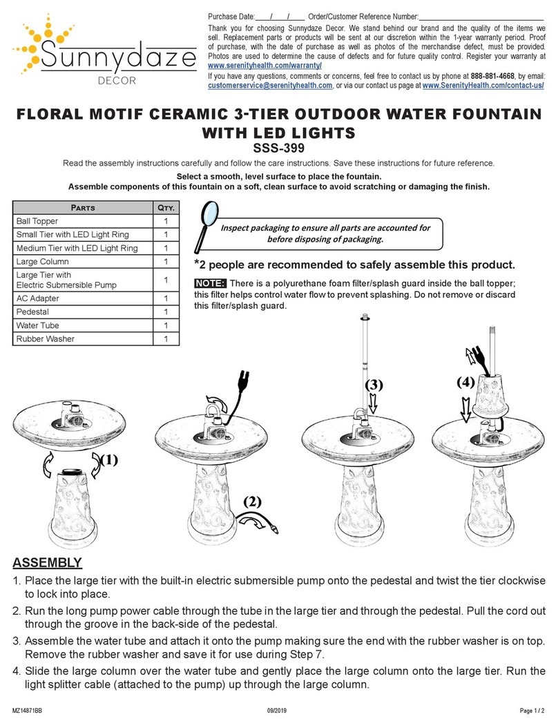 Sunnydaze Decor SSS-399 User manual Sunnydaze Decor SSS-399 User manual