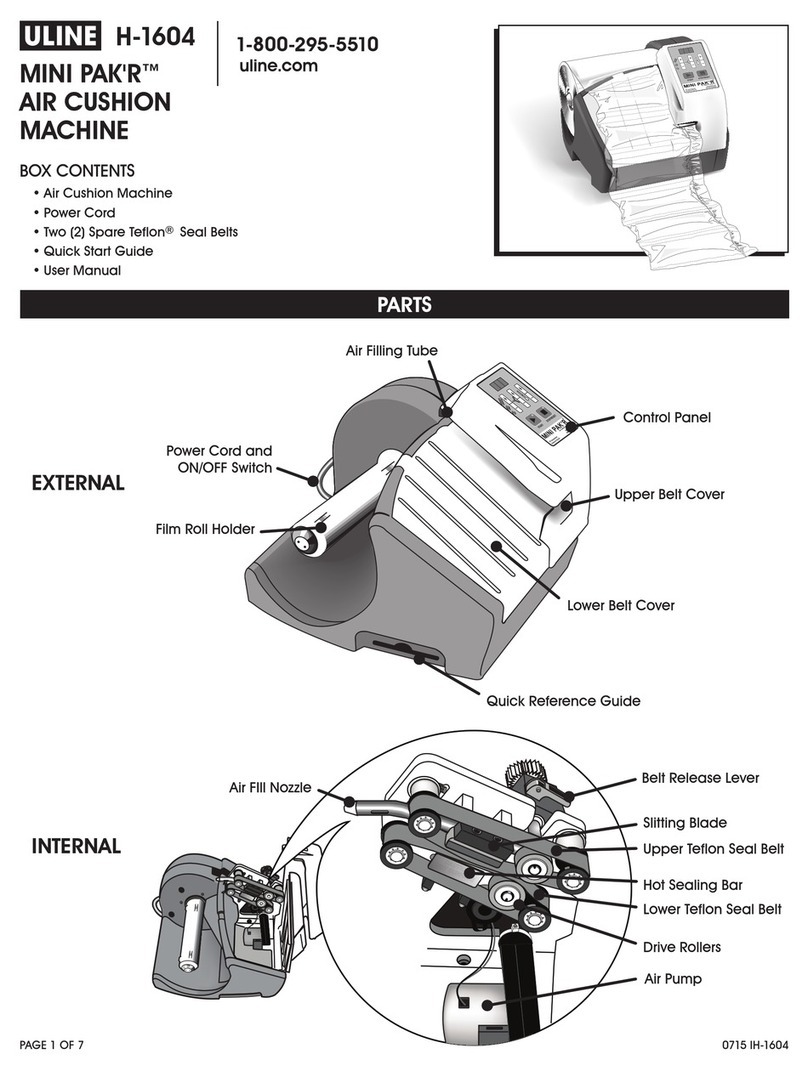 U-Line MINI PAK'R H-1604 User manual U-Line MINI PAK'R H-1604 User manual