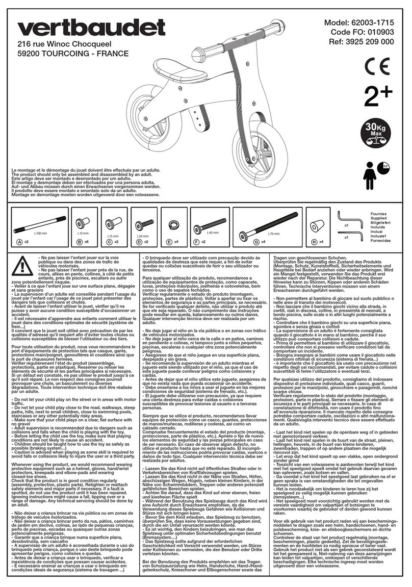 VERTBAUDET 62003-1715 User manual