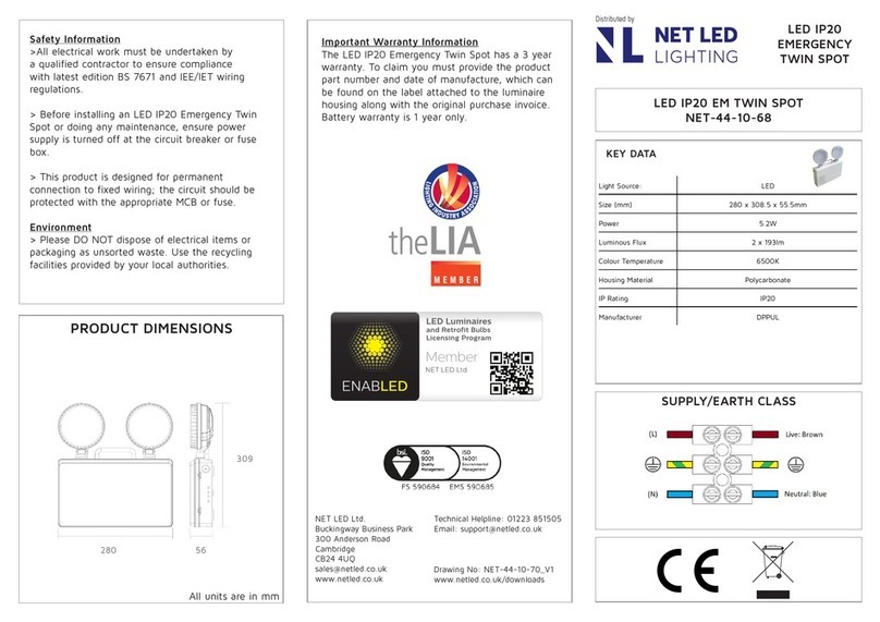 Net Led Lighting NET-44-10-68 manual