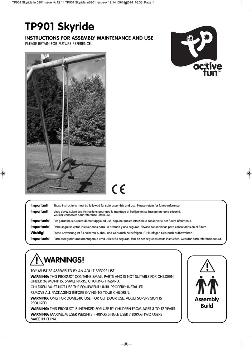 active fun Skyride TP901 Instructions for assembly maintenance and use