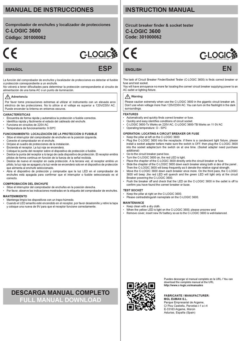 C-LOGIC 3600 User manual