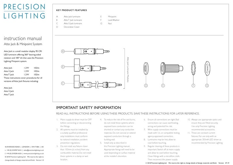 Precision Lighting Atto Jack instruction manual Precision Lighting Atto Jack instruction manual