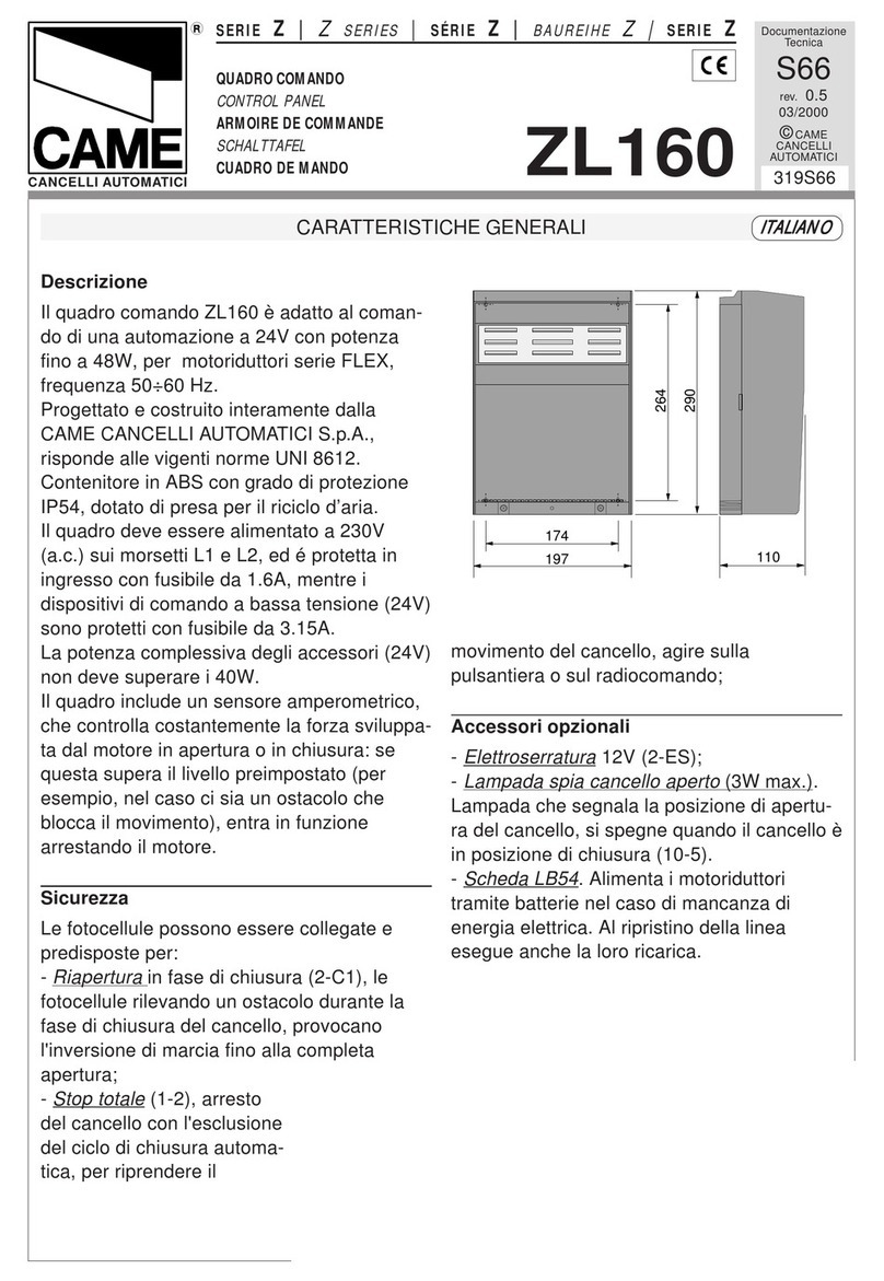 CAME Z Series User manual