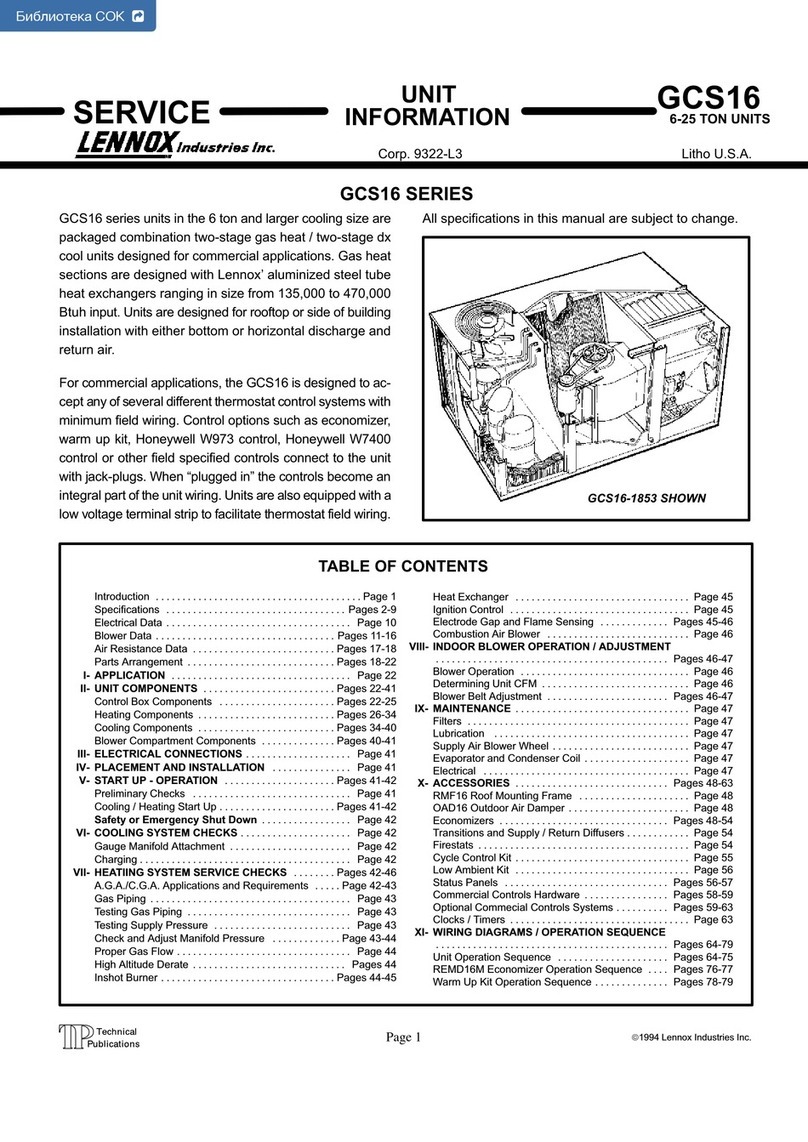 Lennox GCS16 Series User manual
