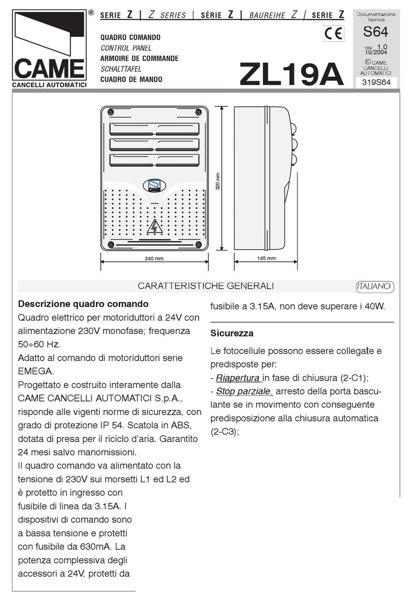 CAME Z Series User manual