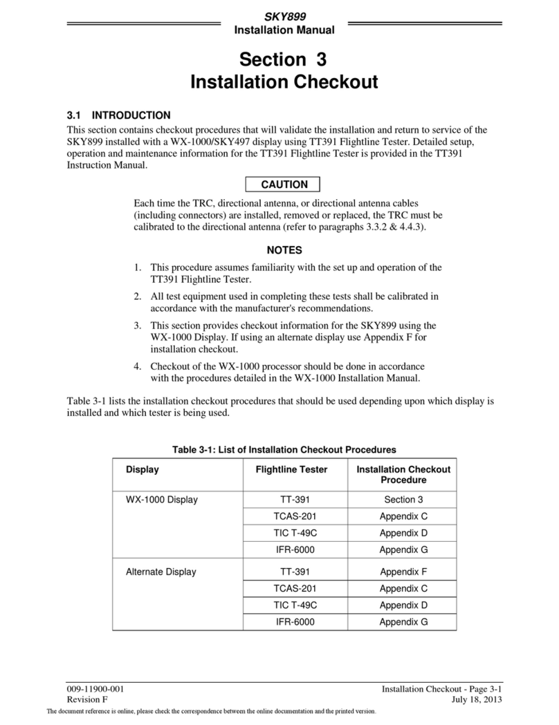 Skywatch SKY899 installation manual
