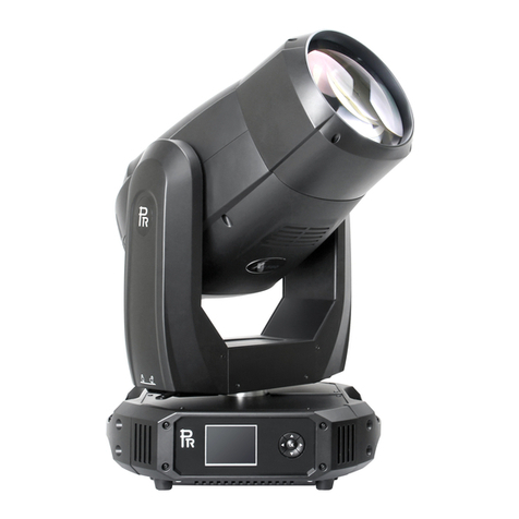 PR Lighting XR580 user manual