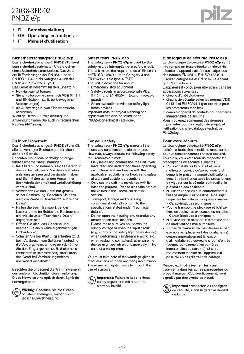 Pilz PNOZ e7p User manual