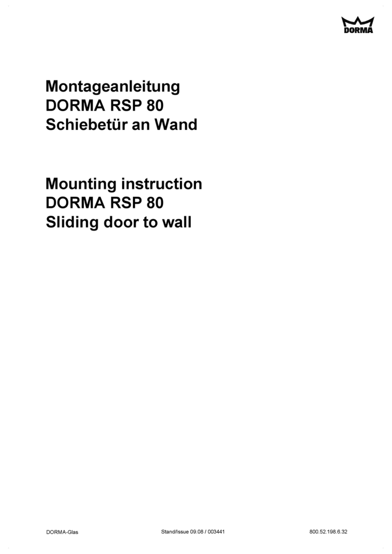 Dorma RSP 80 User guide