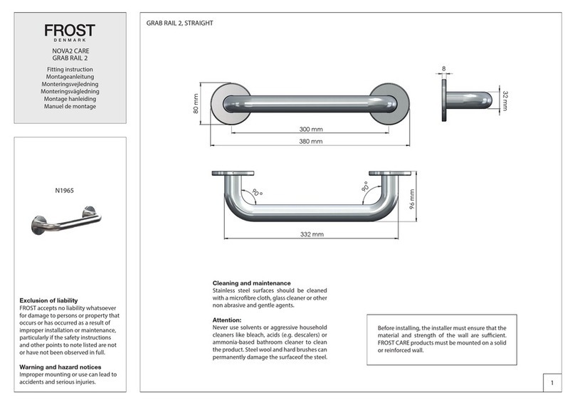 FROST NOVA2 CARE GRAB RAIL 2 FITTING INSTRUCTION FROST NOVA2 CARE GRAB RAIL 2 FITTING INSTRUCTION