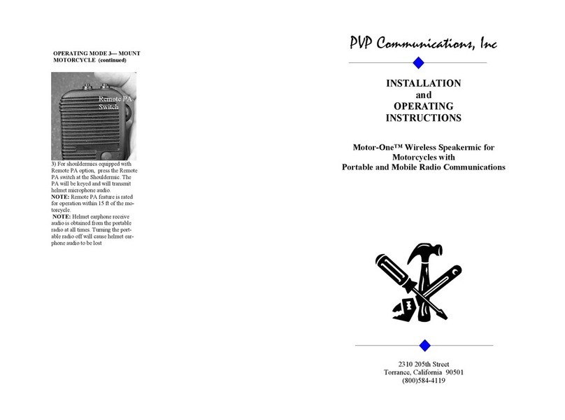PVP Communications Motor-One Installation and operating instructions PVP Communications Motor-One Installation and operating instructions