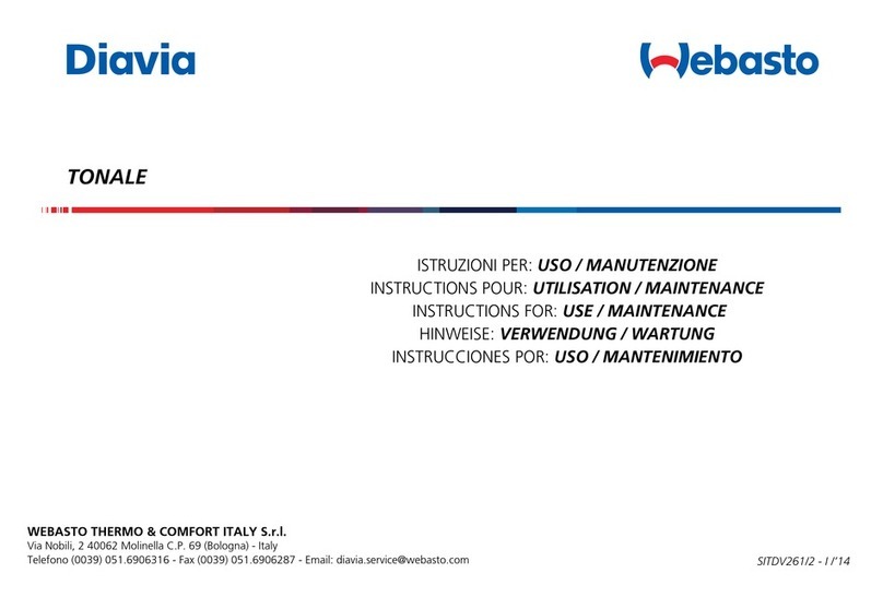 Webasto Diavia TONALE 2000 user manual
