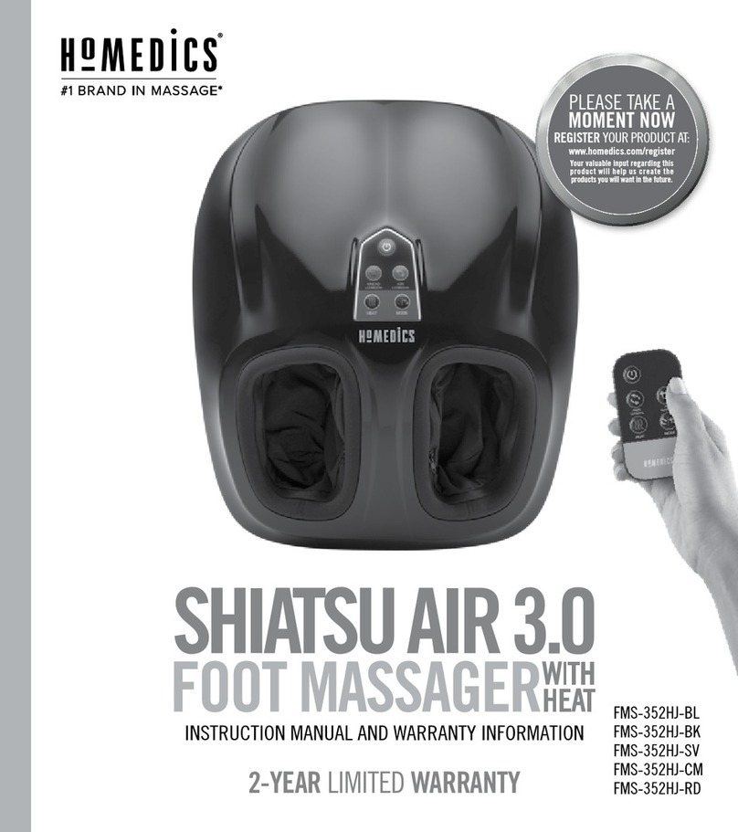HoMedics SHIATSU AIR 3.0 Instruction manual and  warranty information