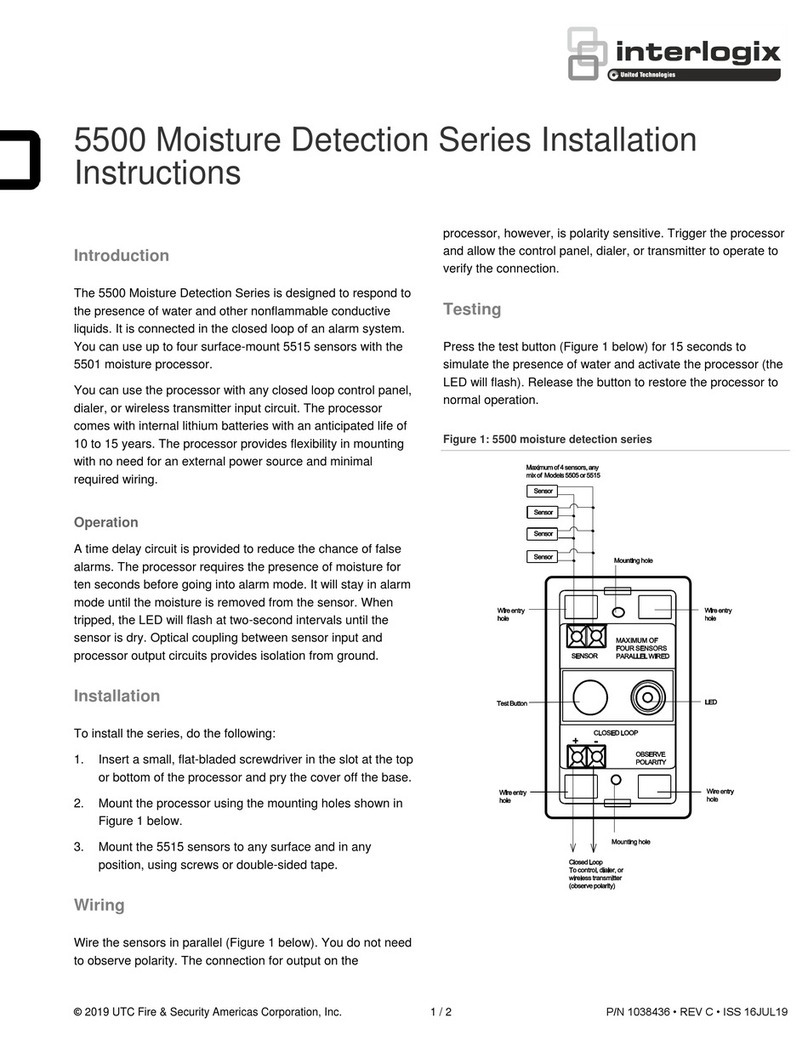 United Technologies interlogix 5500 Series installation instructions
