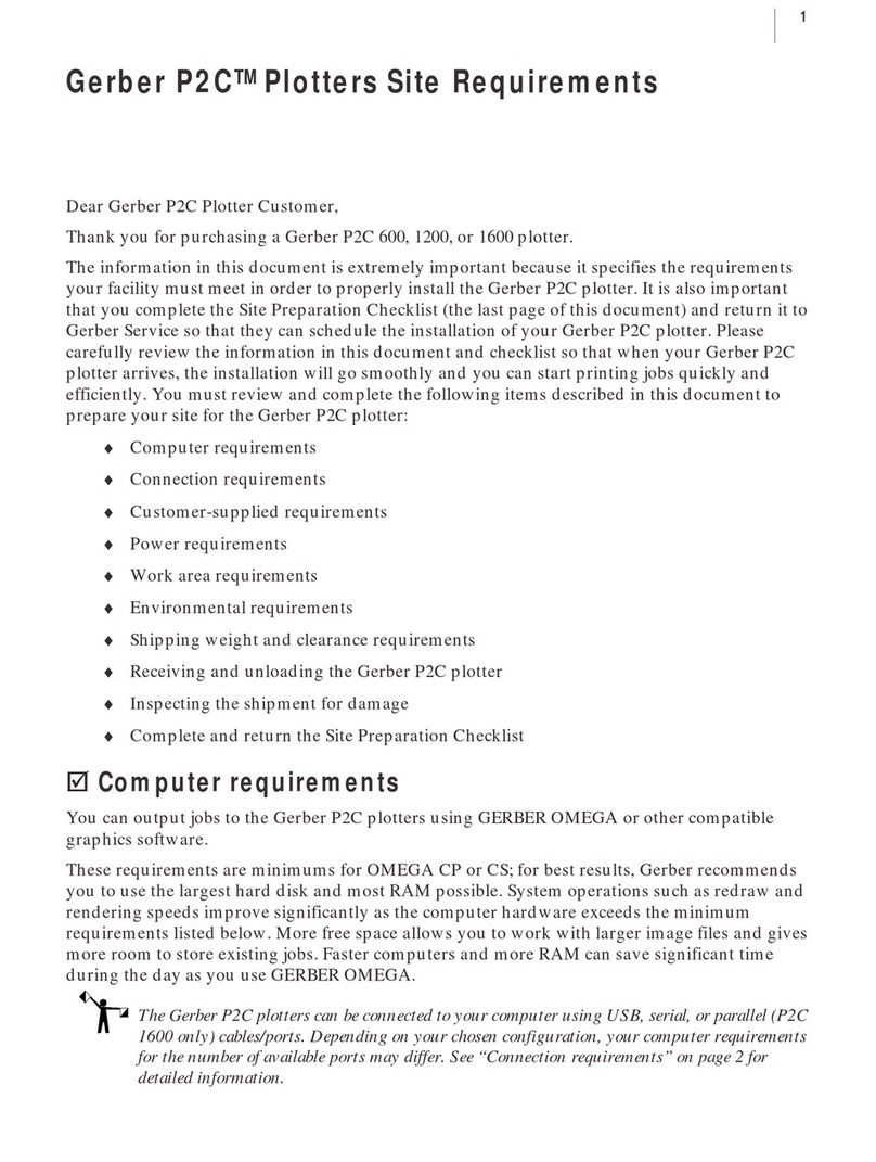 Gerber P2C 600 Site Preparation and Planning