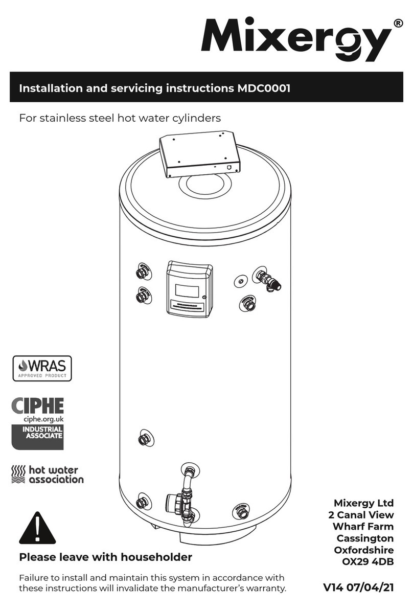 Mixergy 90 Installation and servicing instructions