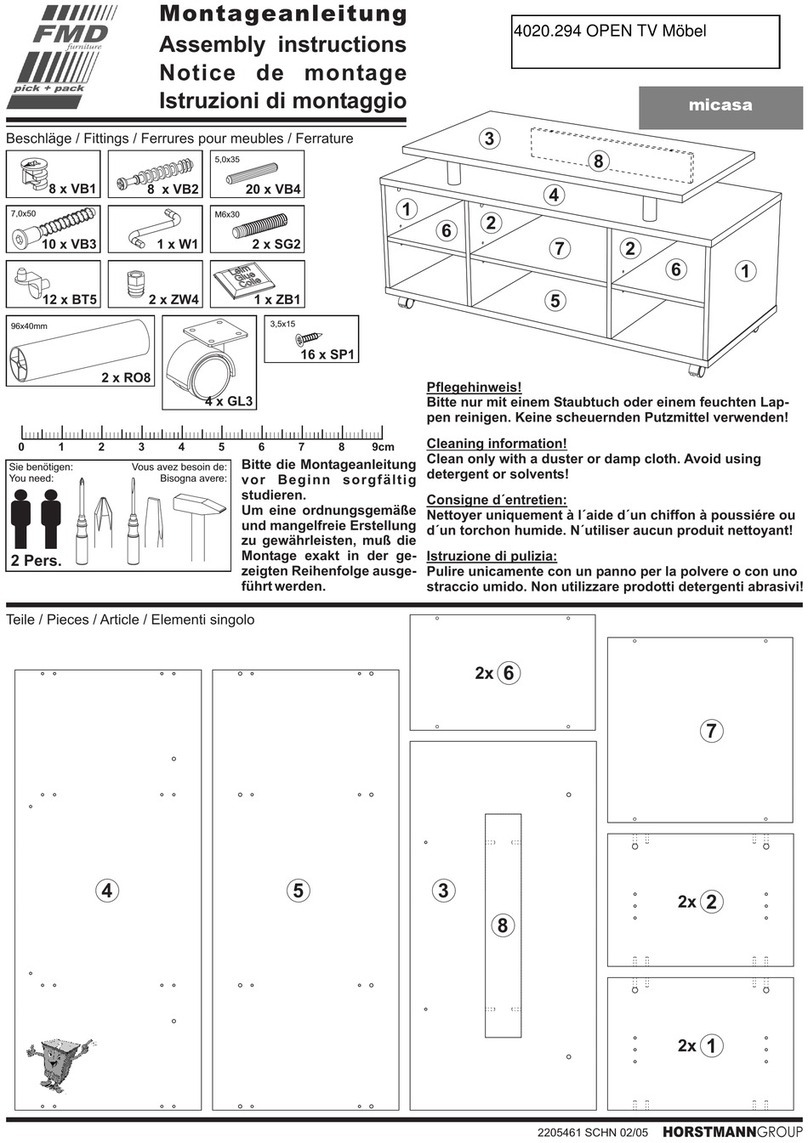 FMD Furniture OPEN TV 4020.294 Assembly instructions